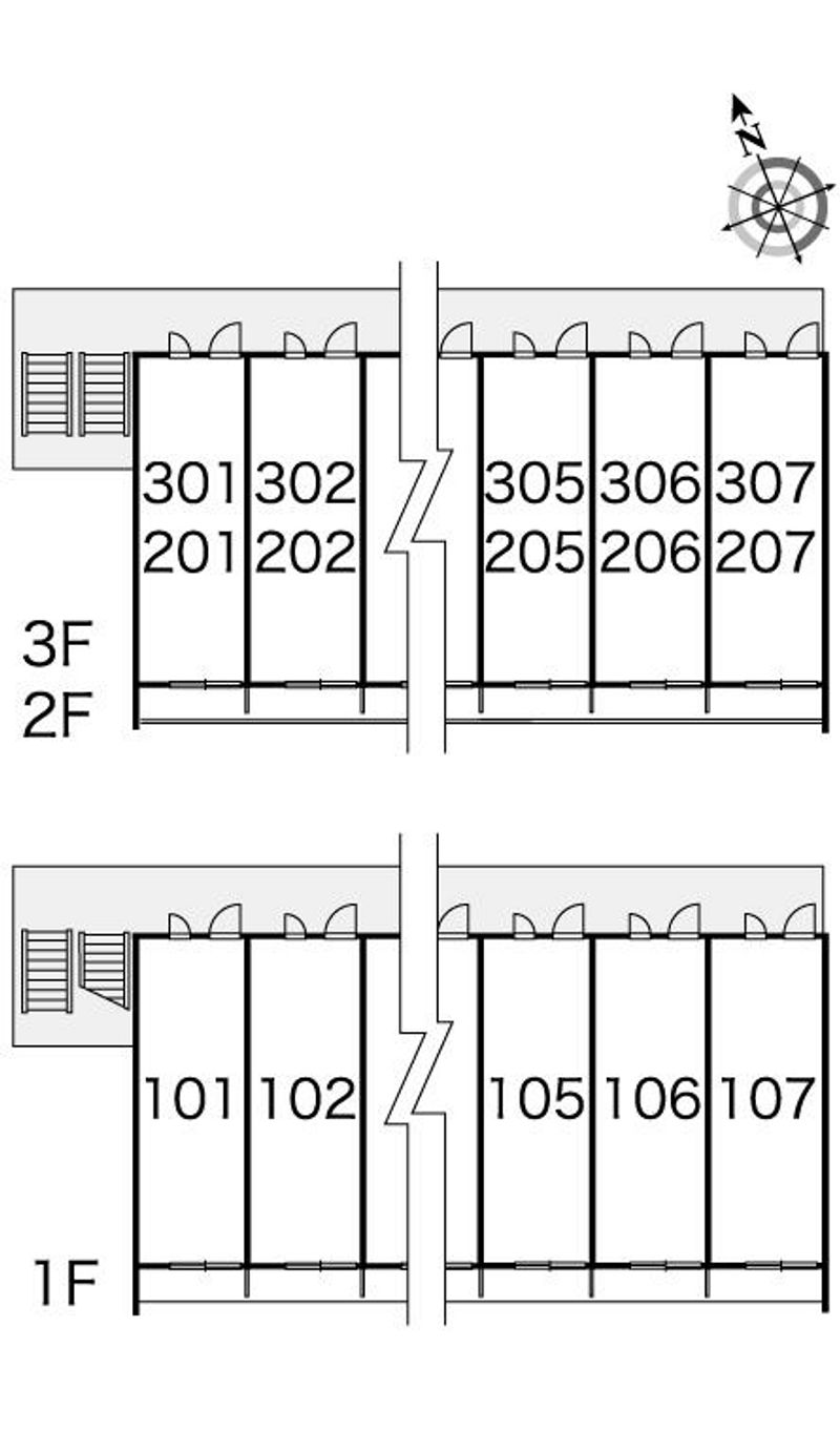 レオパレスナチュール 間取配置図