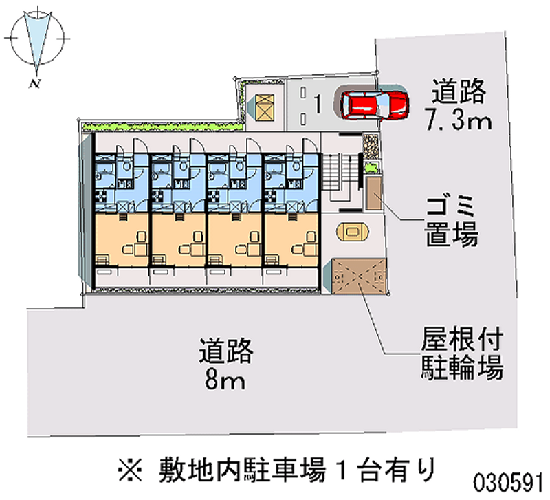 レオパレスＡＵＢＥ　沼垂西 区画図