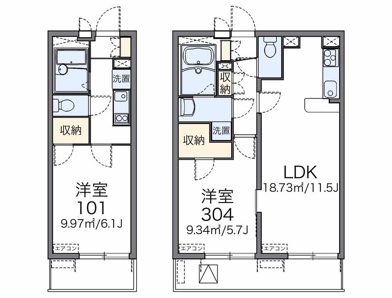 レオパレスＣａｌｍ片倉 間取図