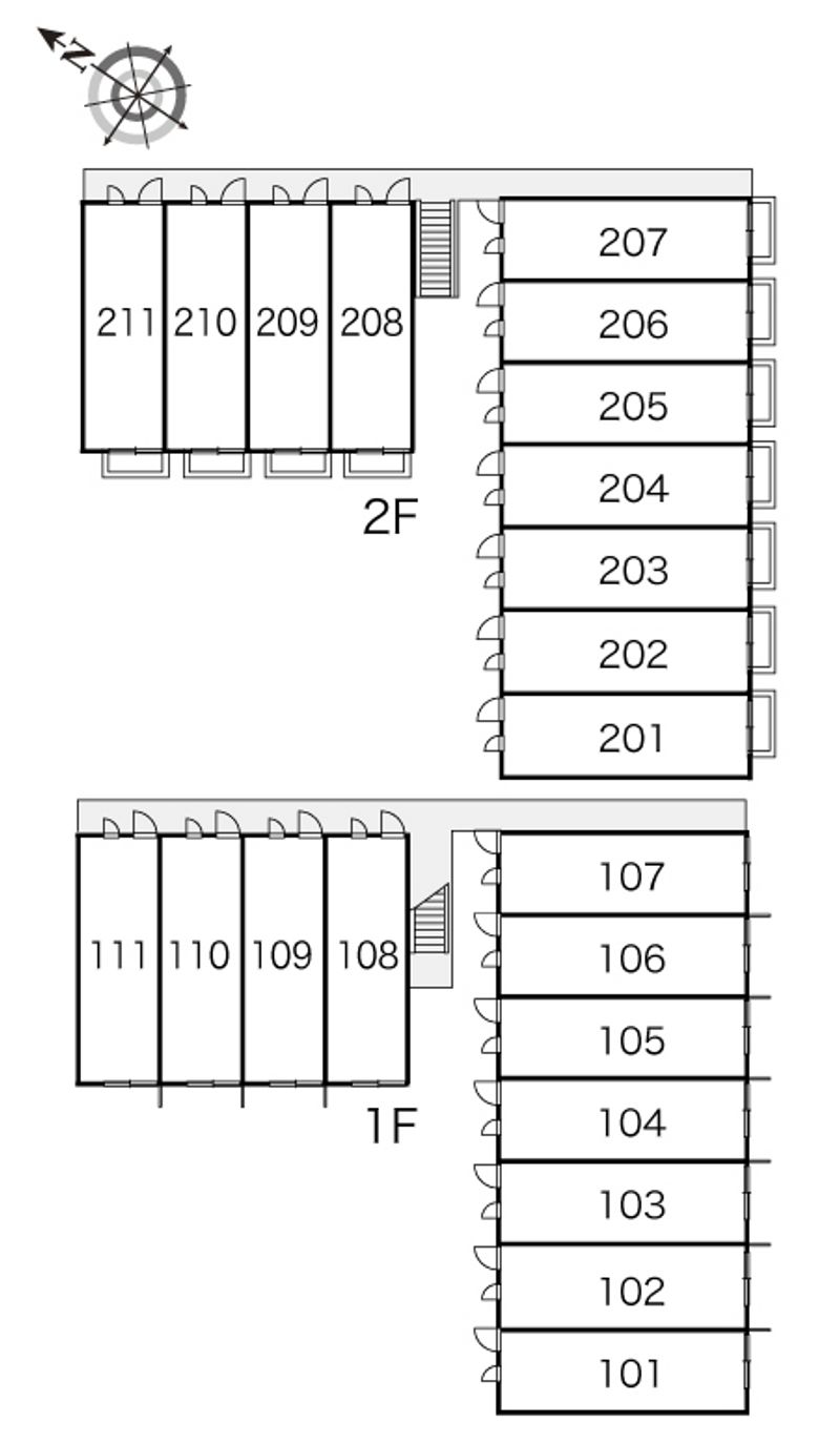 レオパレスサンヒルズ 間取り配置図