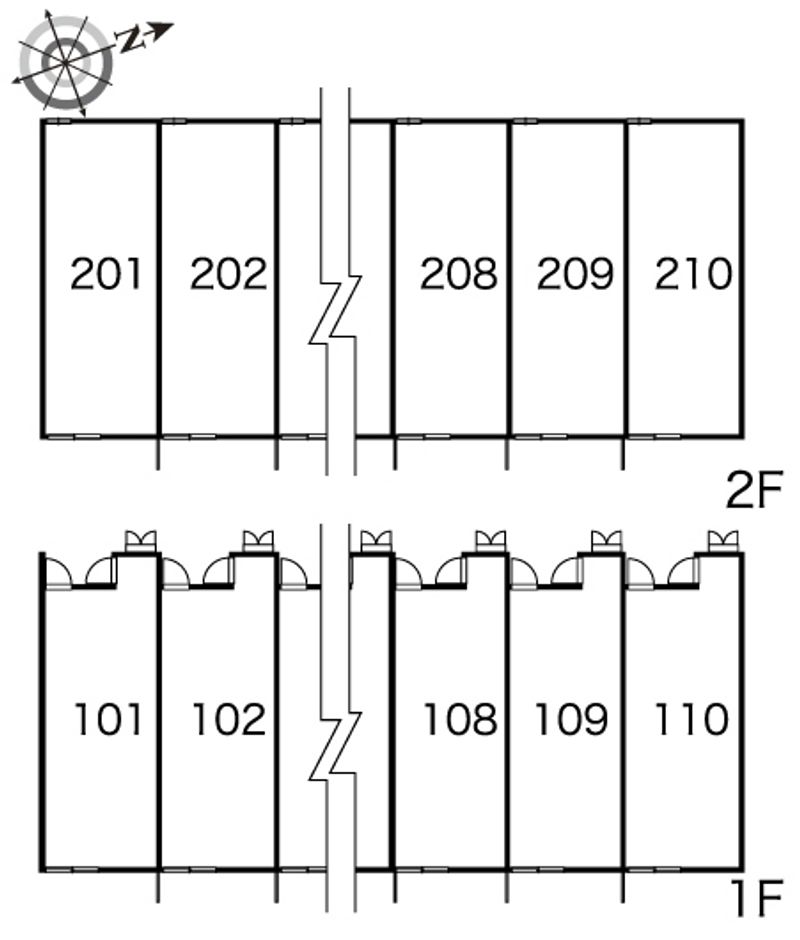 レオパレス福寿 間取配置図