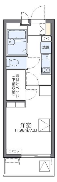 レオパレス三軒家 間取り図