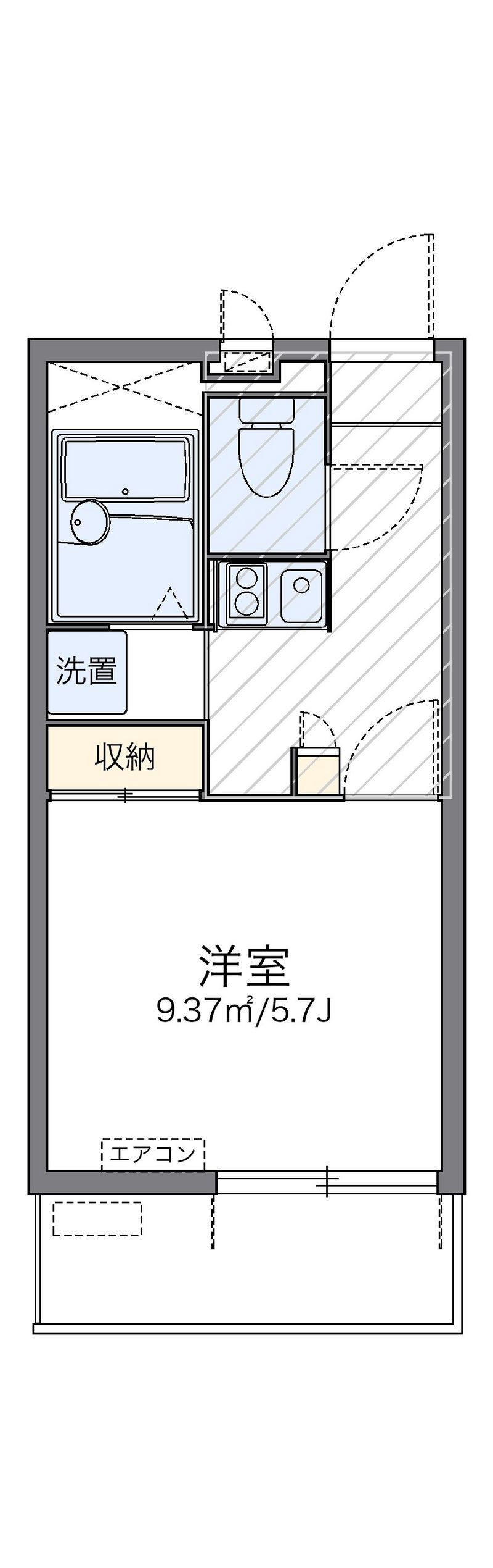 レオパレスすず 間取図