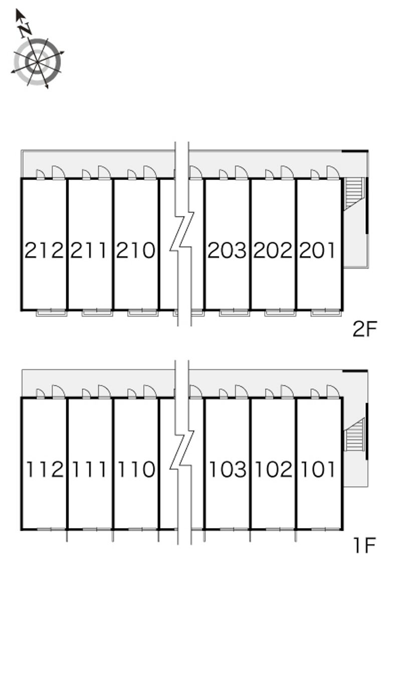 レオパレススマイルタウン小倉 間取配置図
