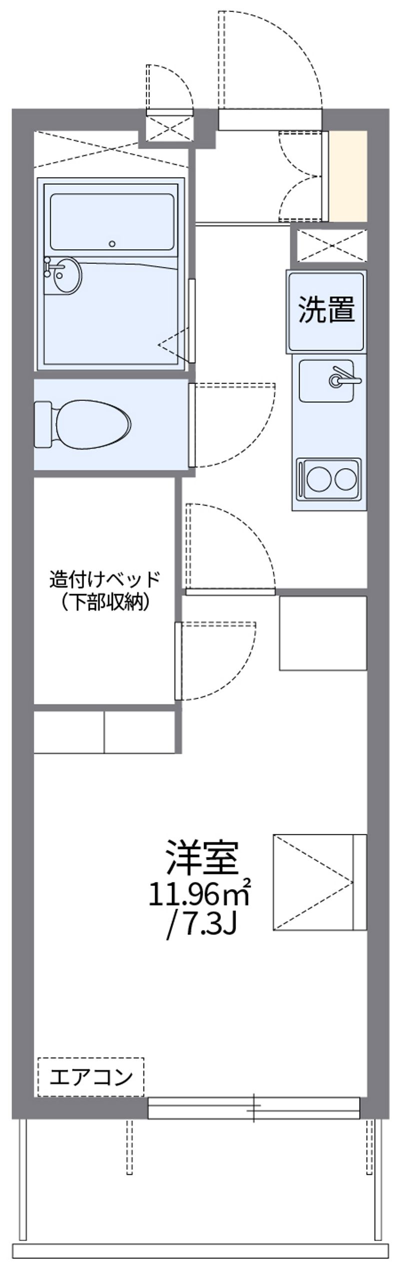 レオパレスカトルセゾン伊奈 間取図