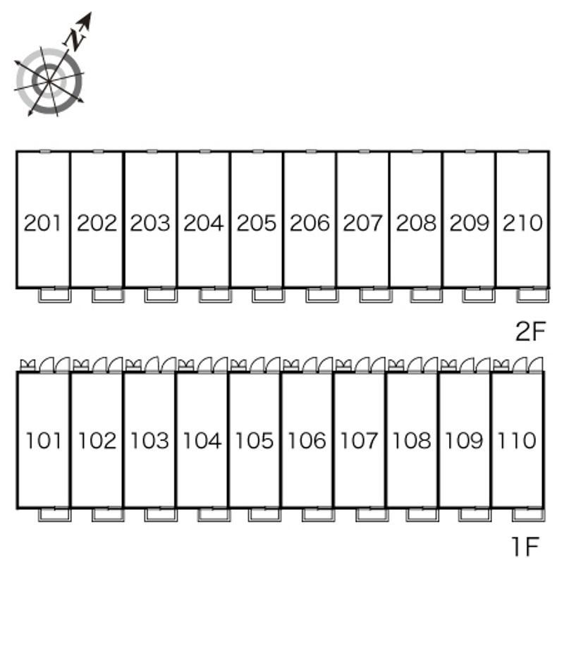 レオパレスカサベージュ 間取配置図