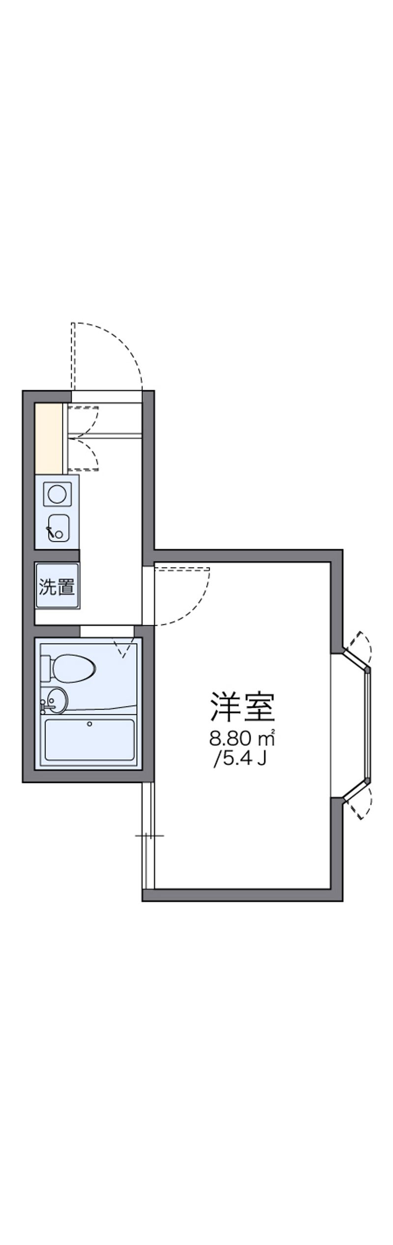 レオパレス西六郷 間取図