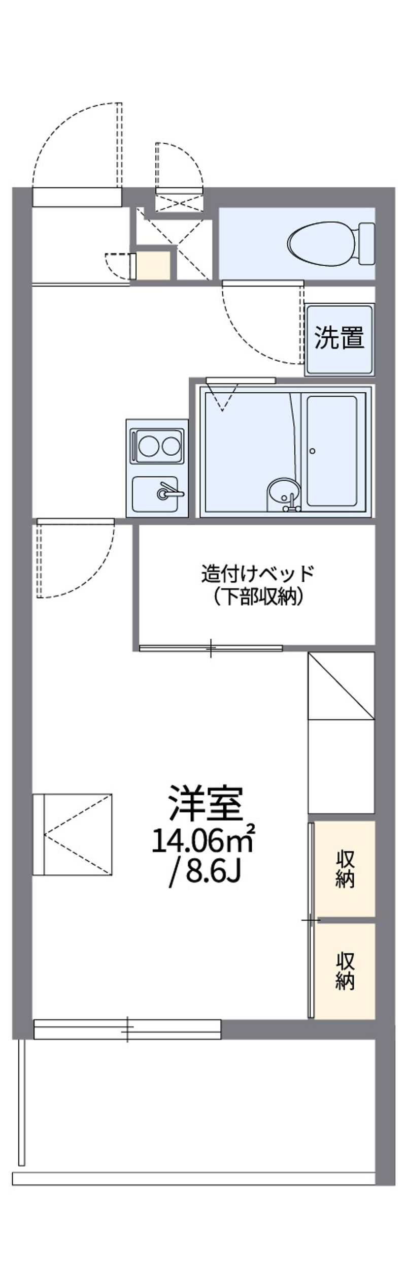 レオパレスアイリ 間取図