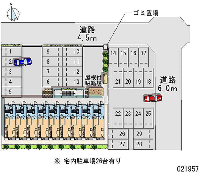 レオパレスウイング　みちづか 月極駐車場