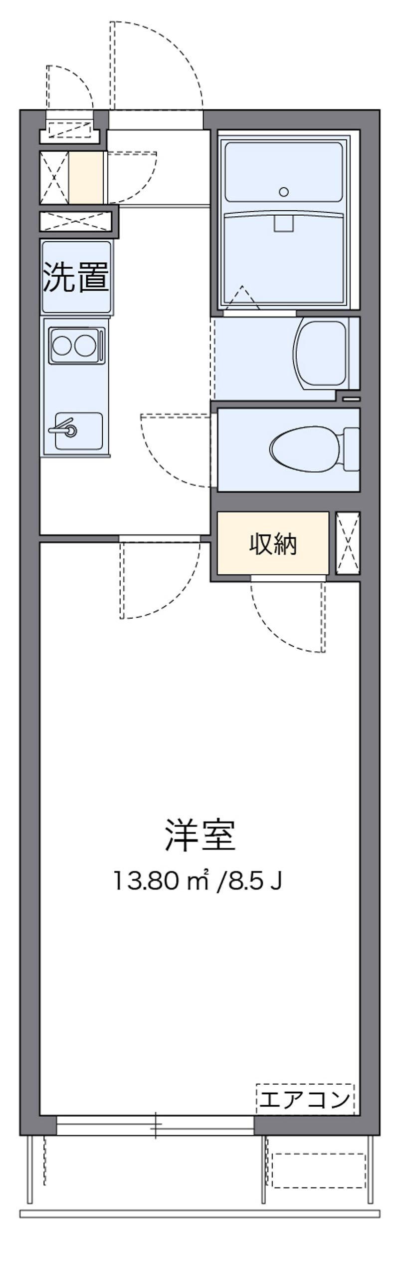 クレイノフローラ　六坊Ⅱ 間取図