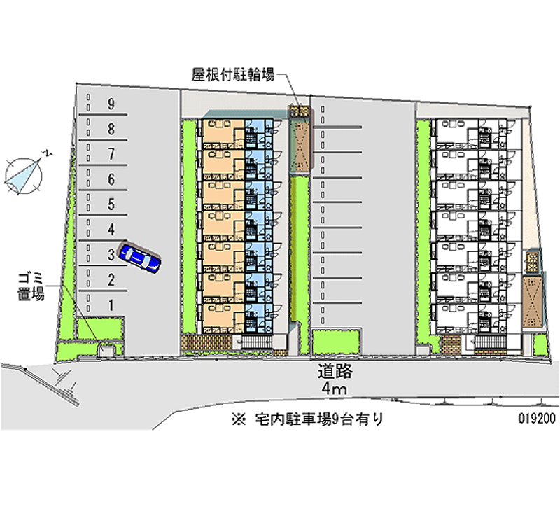 レオパレスグランパルティータⅠ 月極駐車場