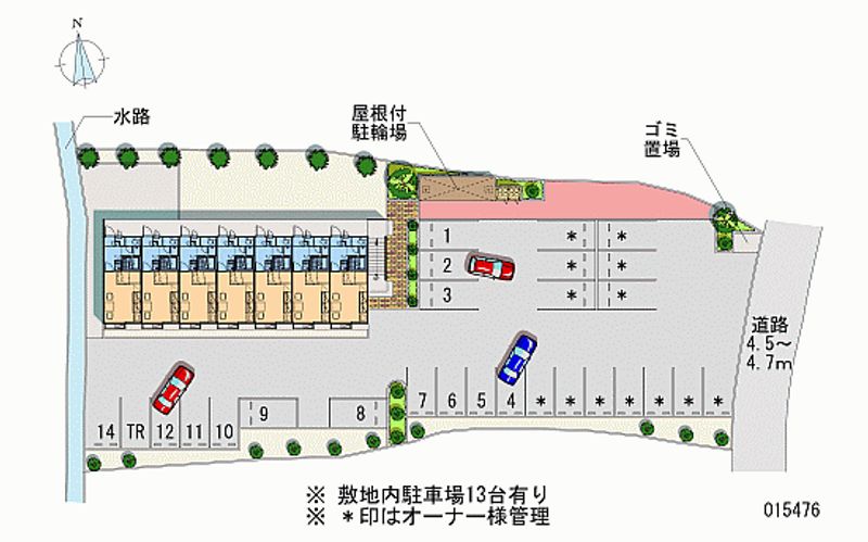 レオパレス法隆寺 月極駐車場