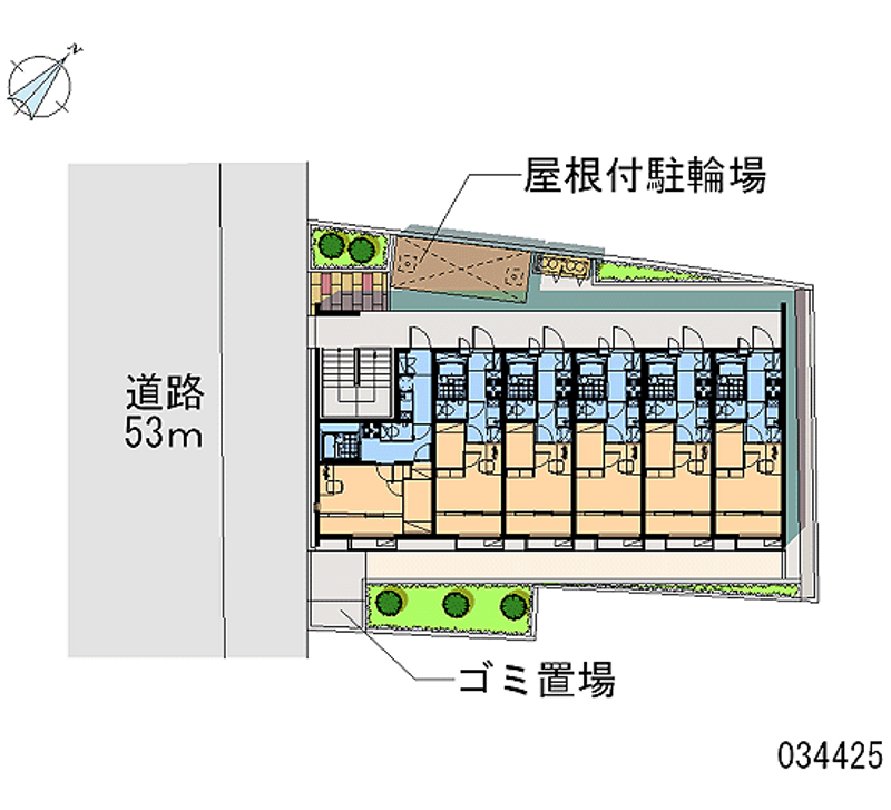 レオパレスホカリズ登戸 区画図