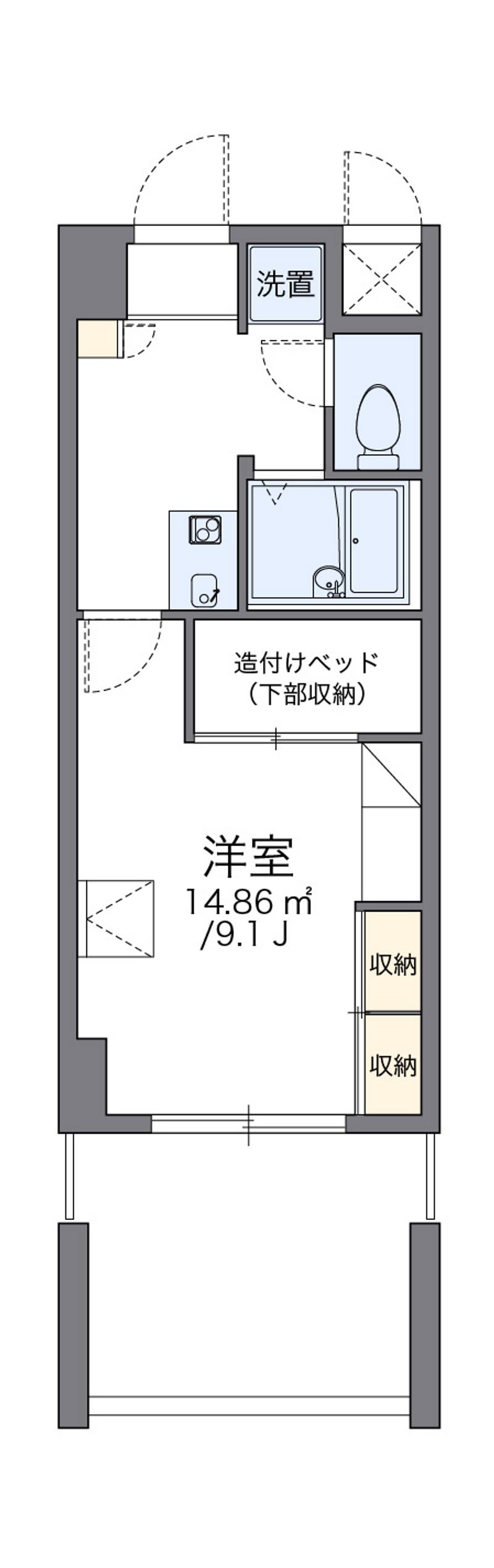 レオパレス三井田 間取図