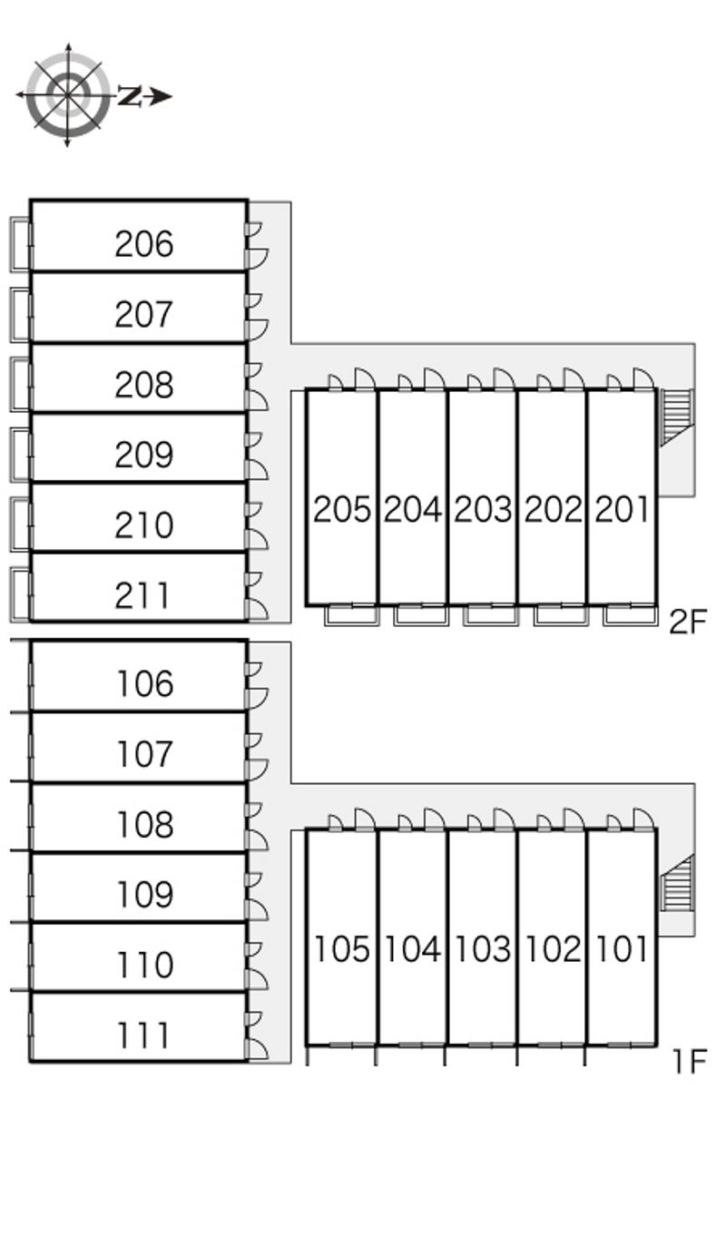レオパレス小郡南 間取配置図