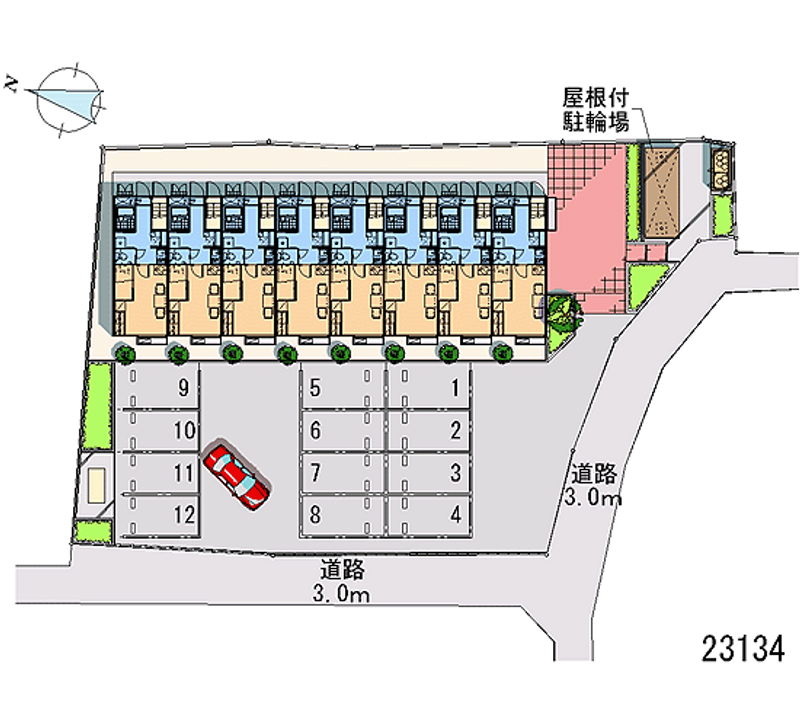 レオパレス平川地 月極駐車場