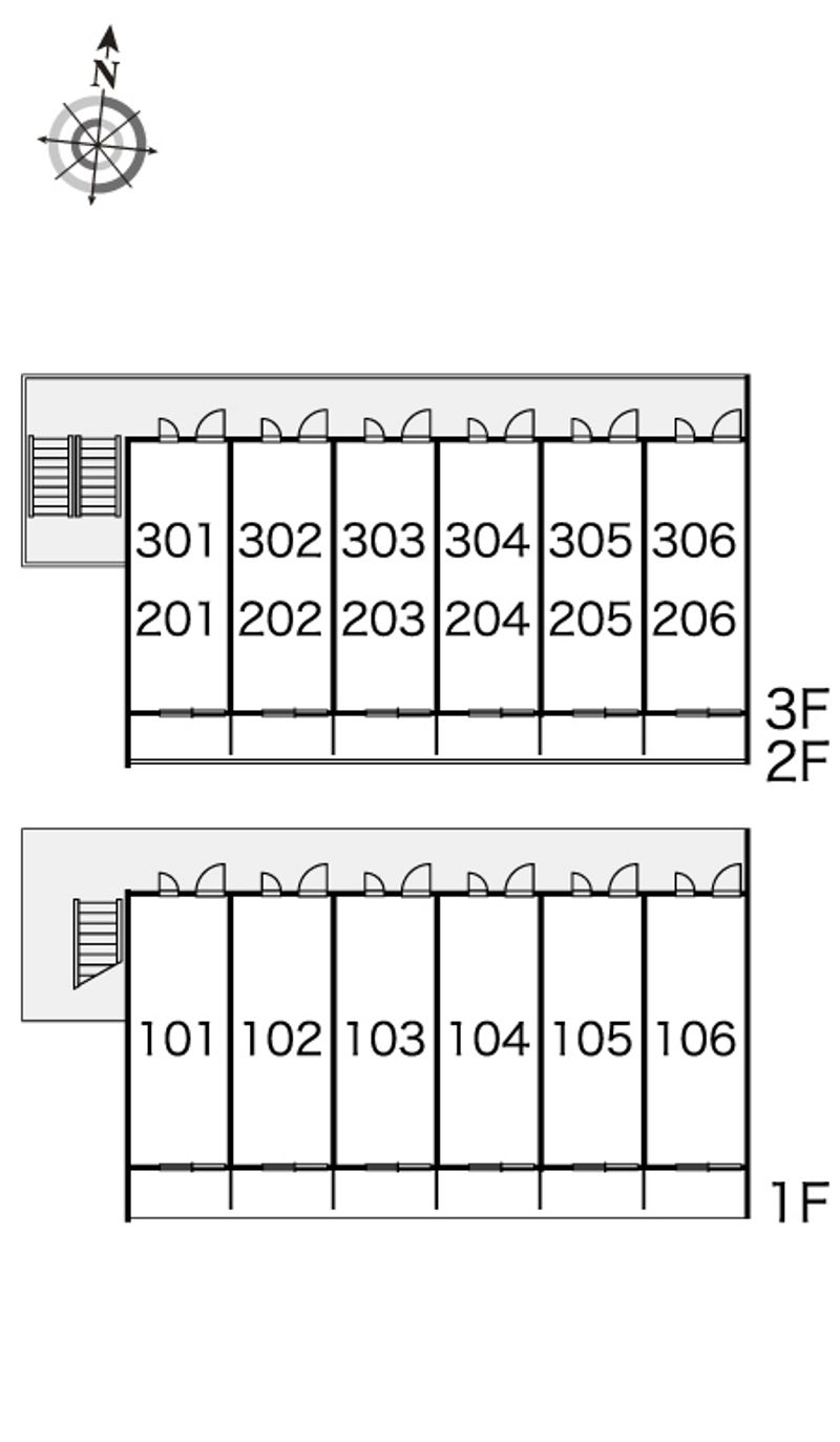レオパレスあすなろ 間取配置図