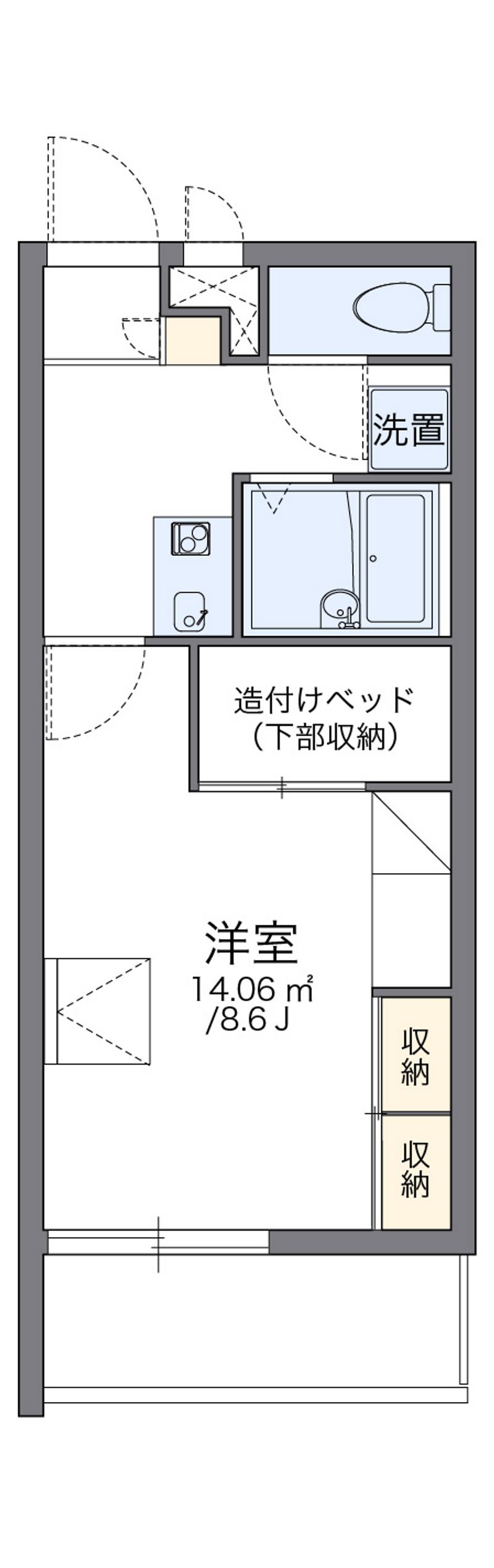 レオパレス松川 間取図