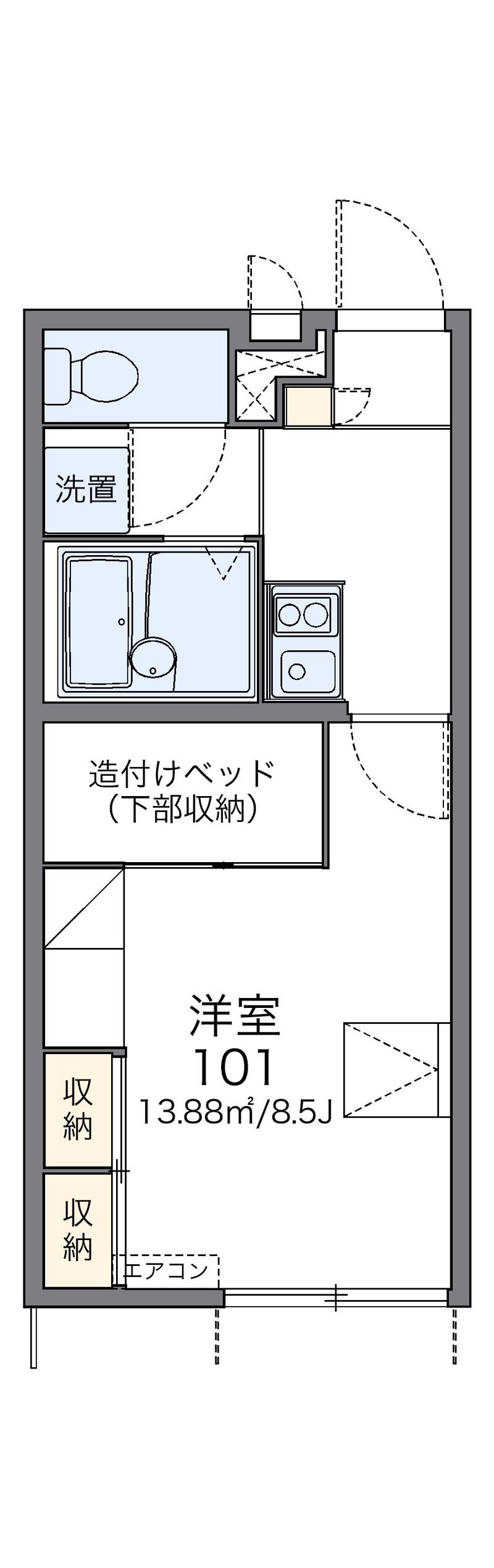 レオパレス羽崎 間取図