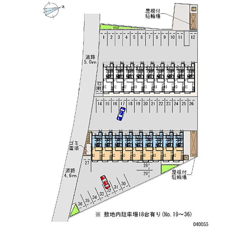 レオパレス藤の木Ⅰ 月極駐車場