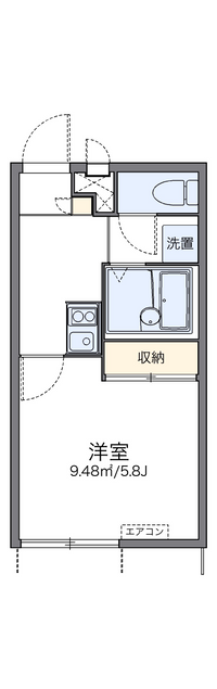 レオパレス七本松 間取り図