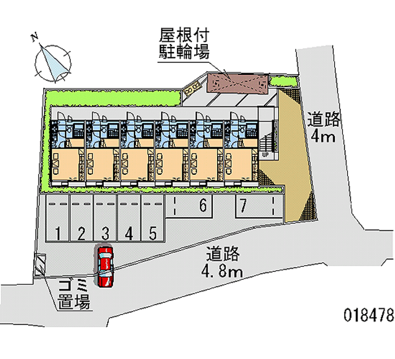 レオパレスシャトーＣ 区画図
