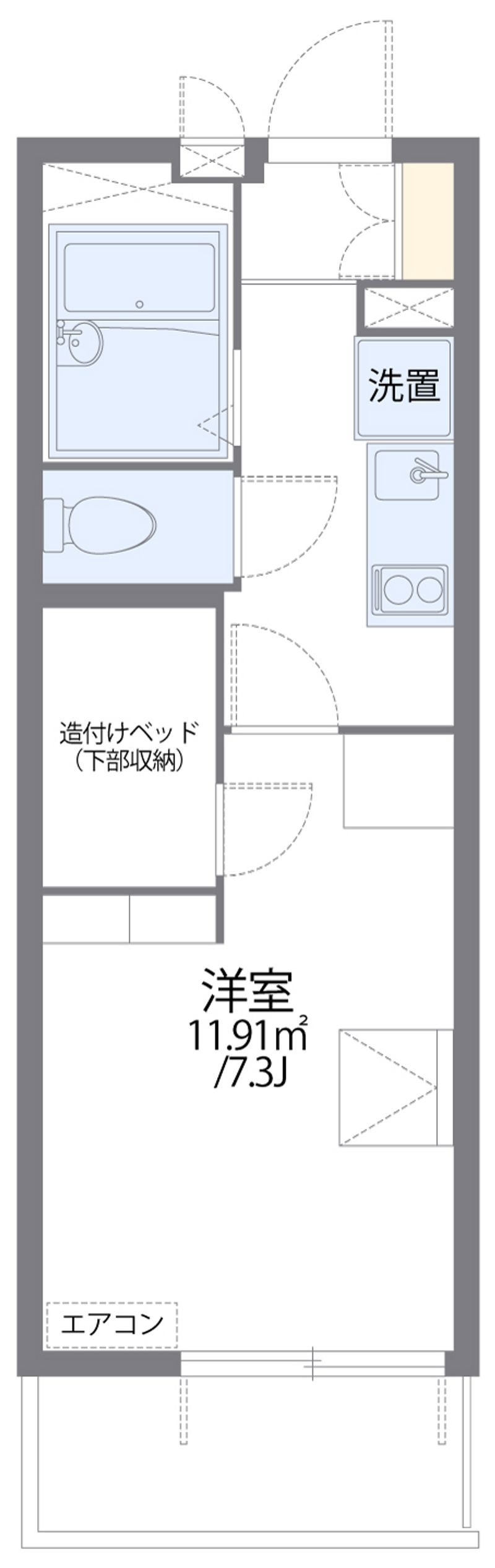 レオパレススカイトレイン 間取図