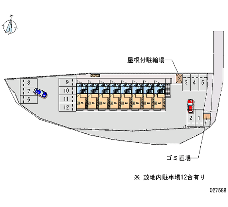 レオパレス萌 月極駐車場