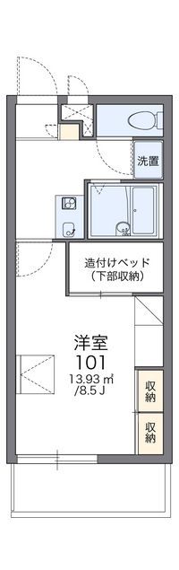 レオパレスワカバコーポ 間取り図