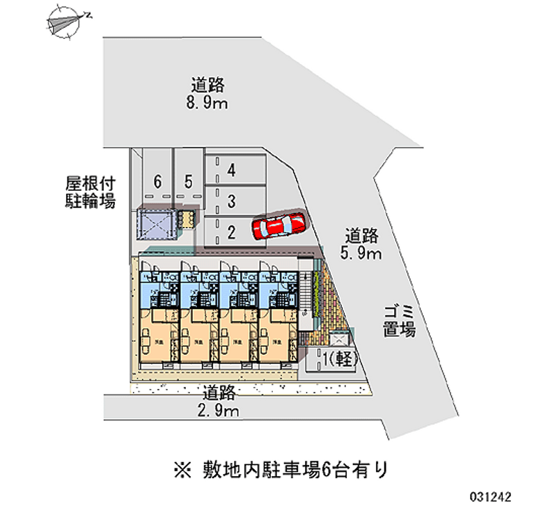 レオパレスパレーゼ丸山２ 月極駐車場