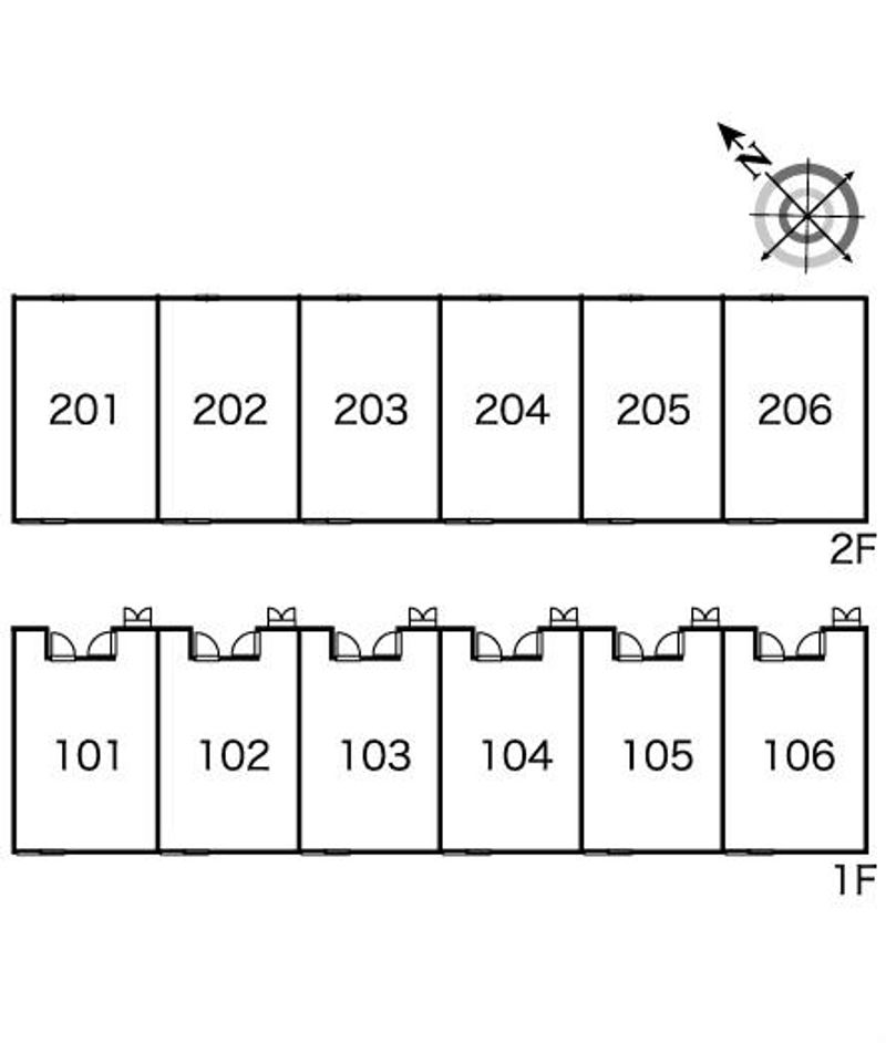 レオパレスミルフィーユ２ 間取り配置図