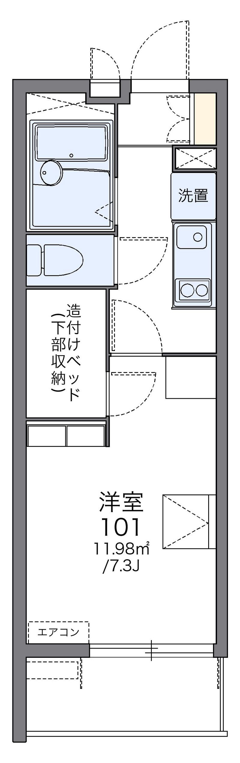 レオパレスＫｉｓｓＭｅ 間取図