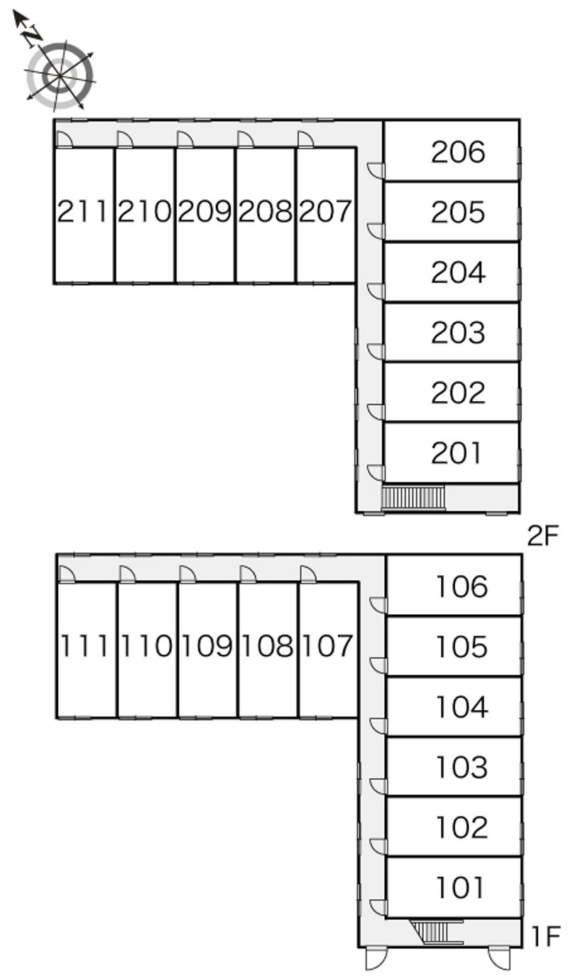 レオパレス東月寒 間取配置図
