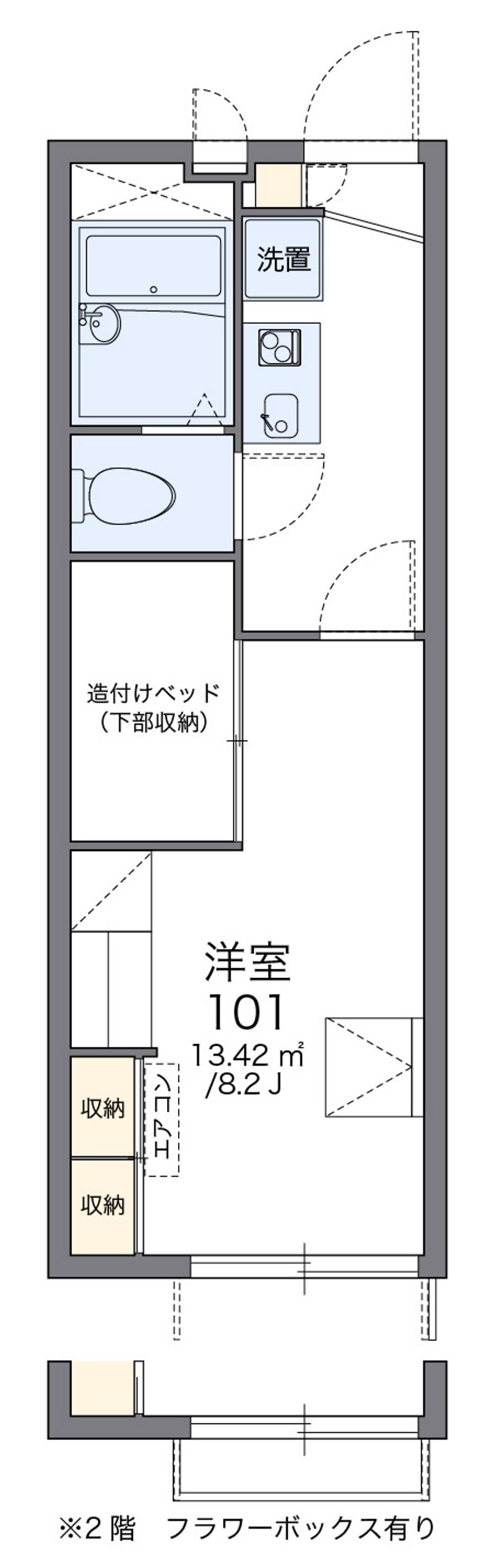レオパレスハッピネス 間取図