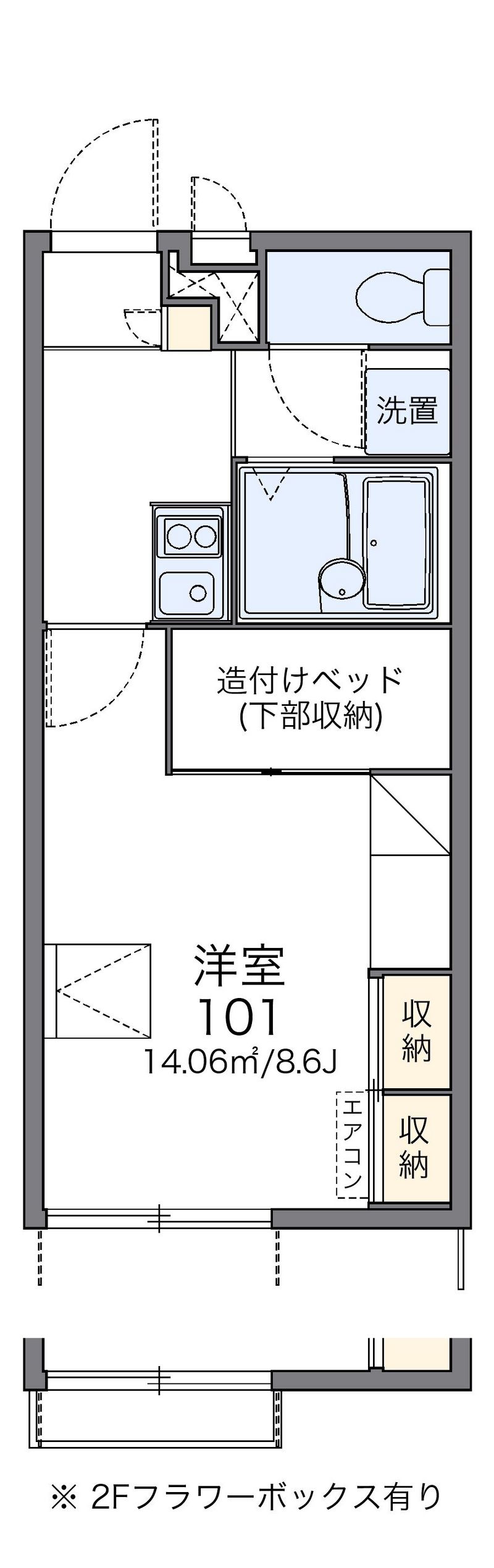 レオパレス赤れんが 間取図