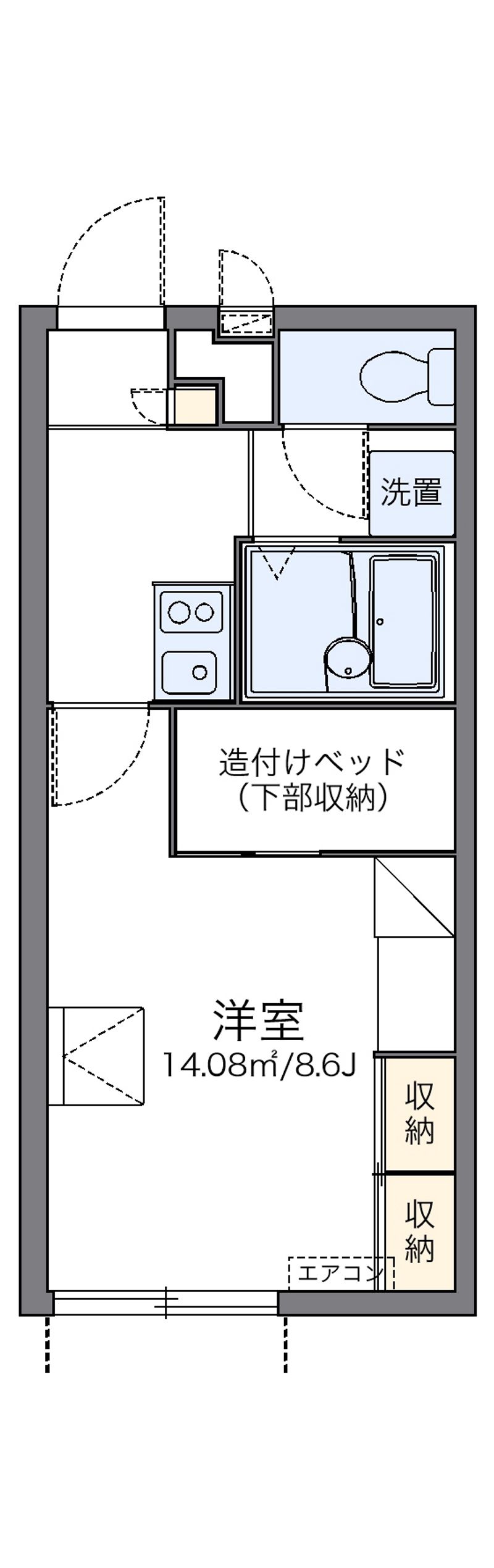 レオパレスフルール 間取図