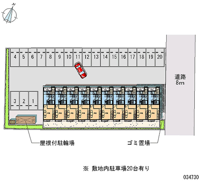 レオパレス知手タウニー 月極駐車場