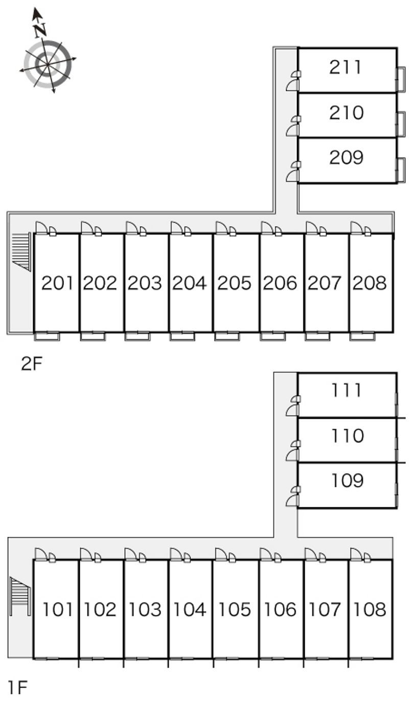 レオパレスポプラ 間取配置図