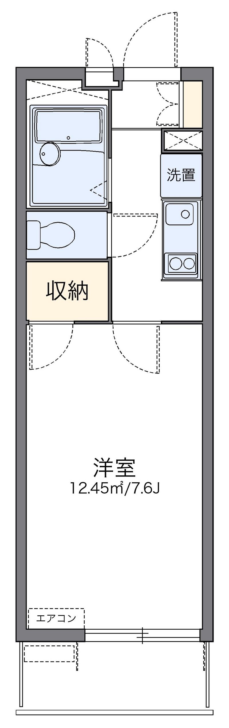 レオパレスムーンライトスクエア 間取図