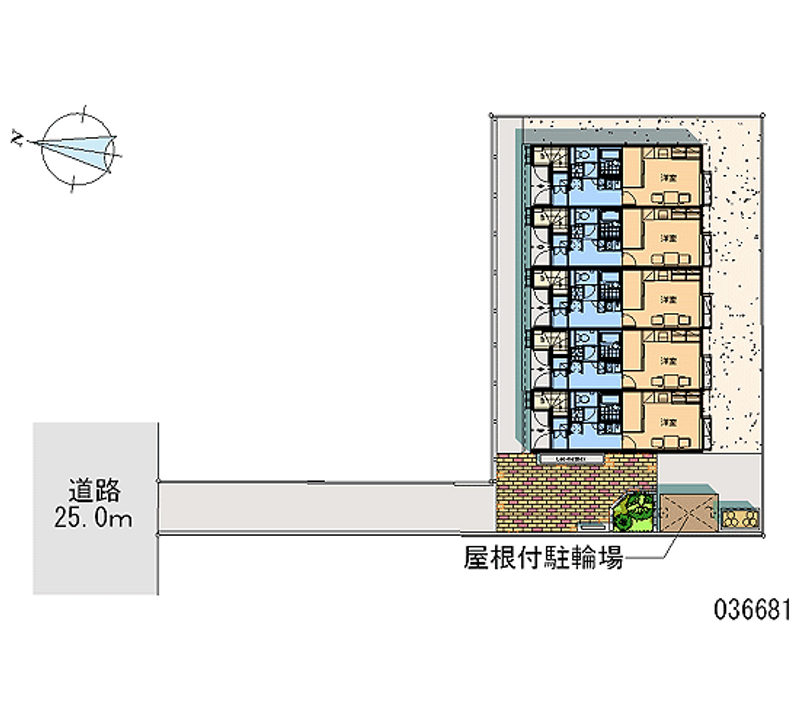 レオパレスカーサ新西 区画図