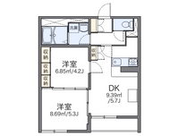 レオパレスコルティーレⅡ 間取り図