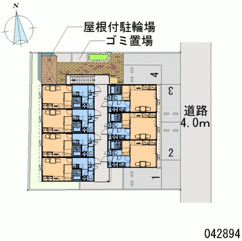 レオパレスシャンテ北舞子 区画図