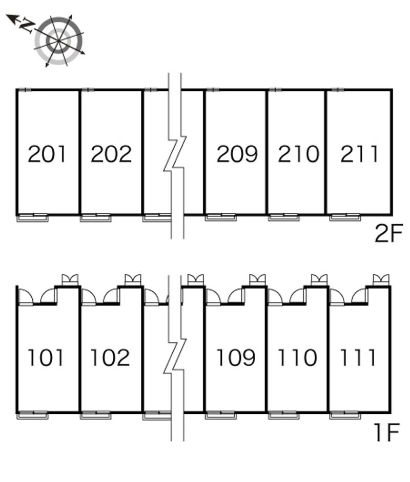 レオパレスクレスト 間取配置図