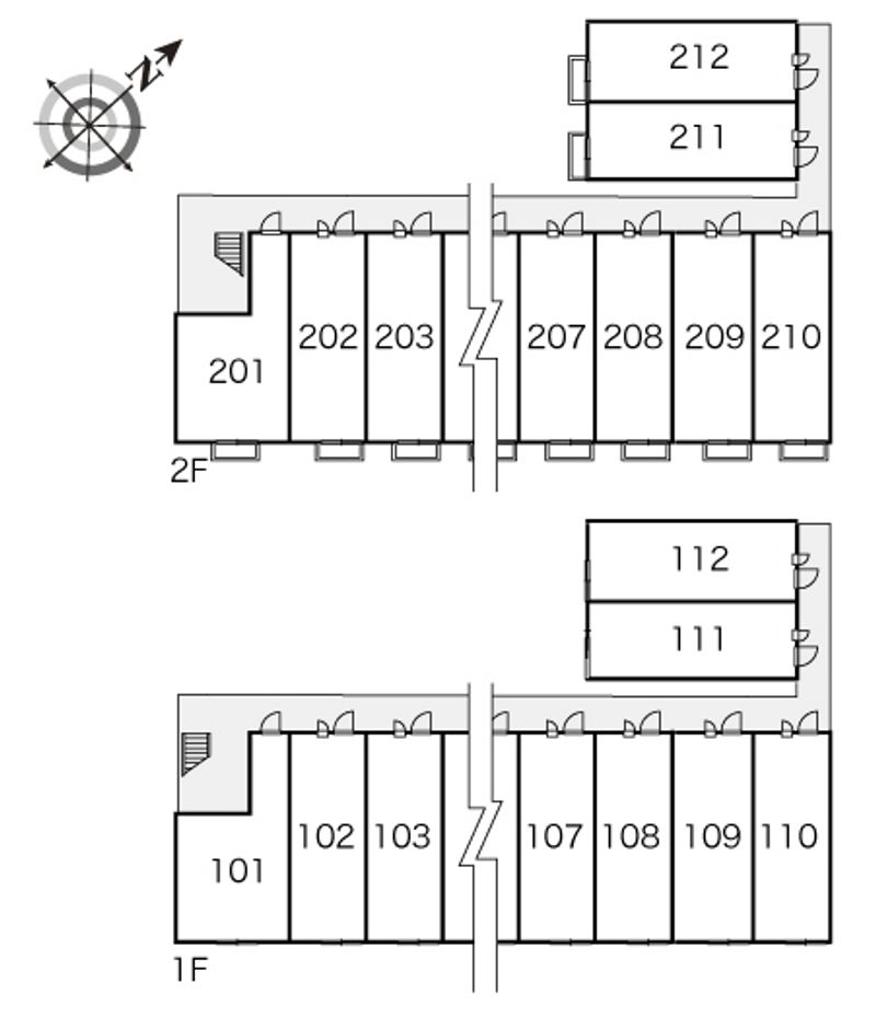 レオパレスフォーブル２１Ａ 間取り配置図