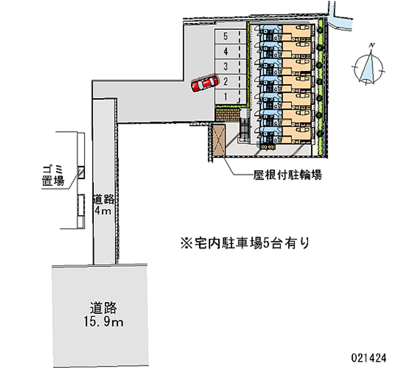 レオパレス多布施 区画図