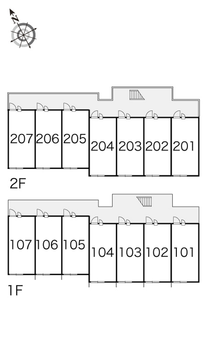 レオパレスクロスロード栄町 間取り配置図