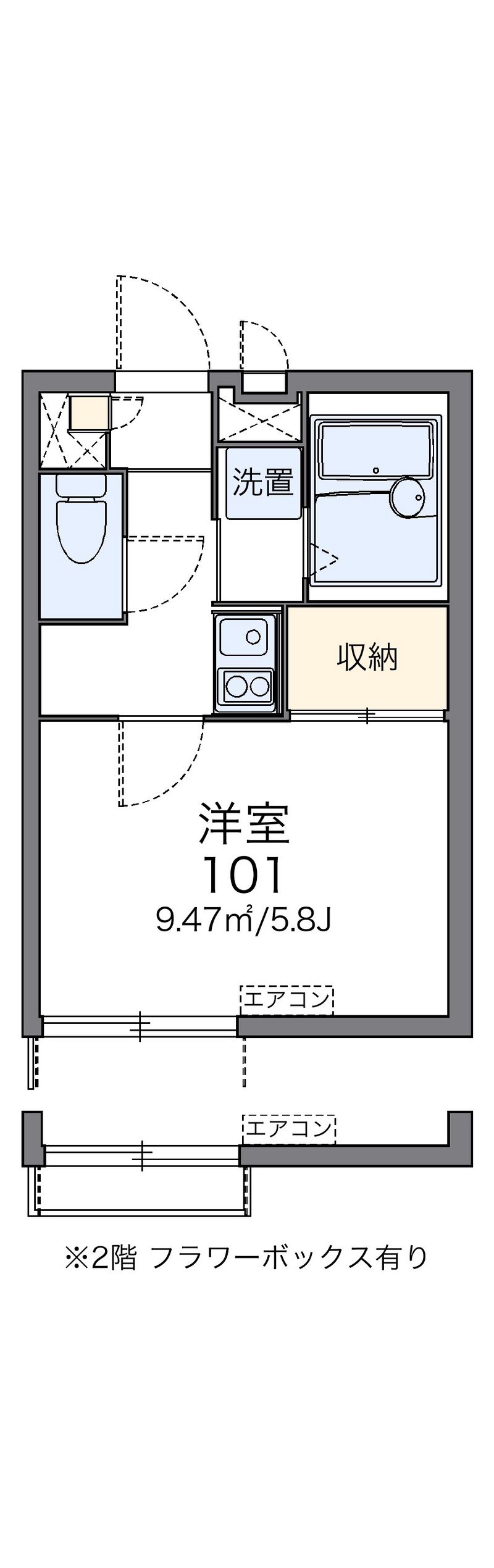レオパレスモワ　ピエス 間取図