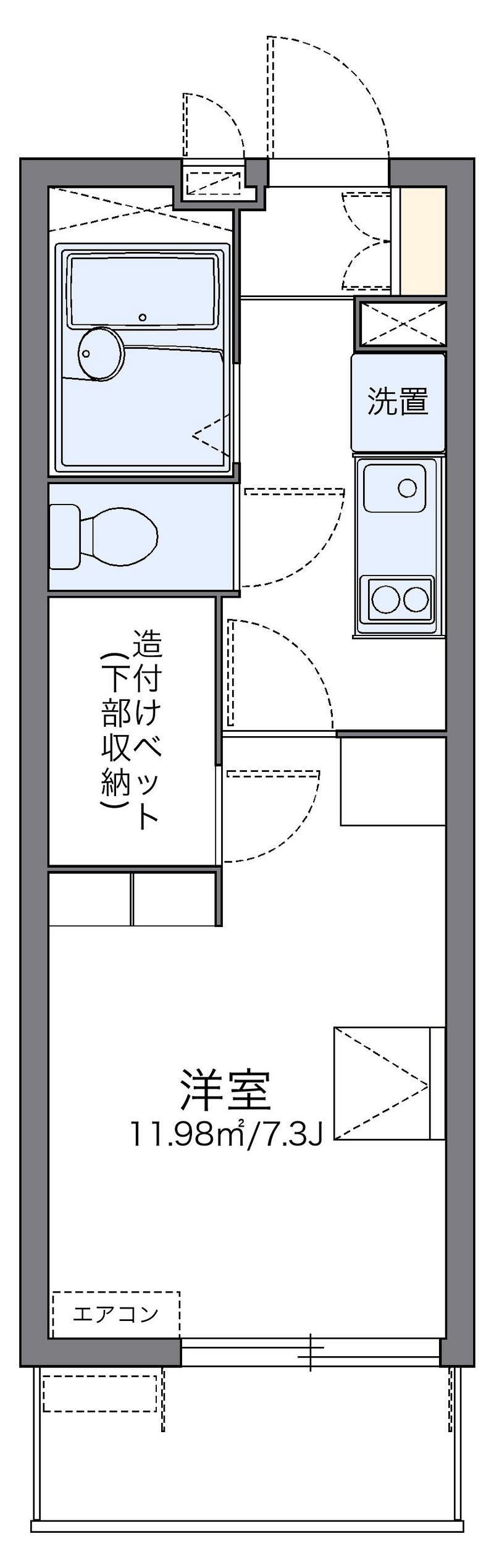 レオパレス松山 間取図