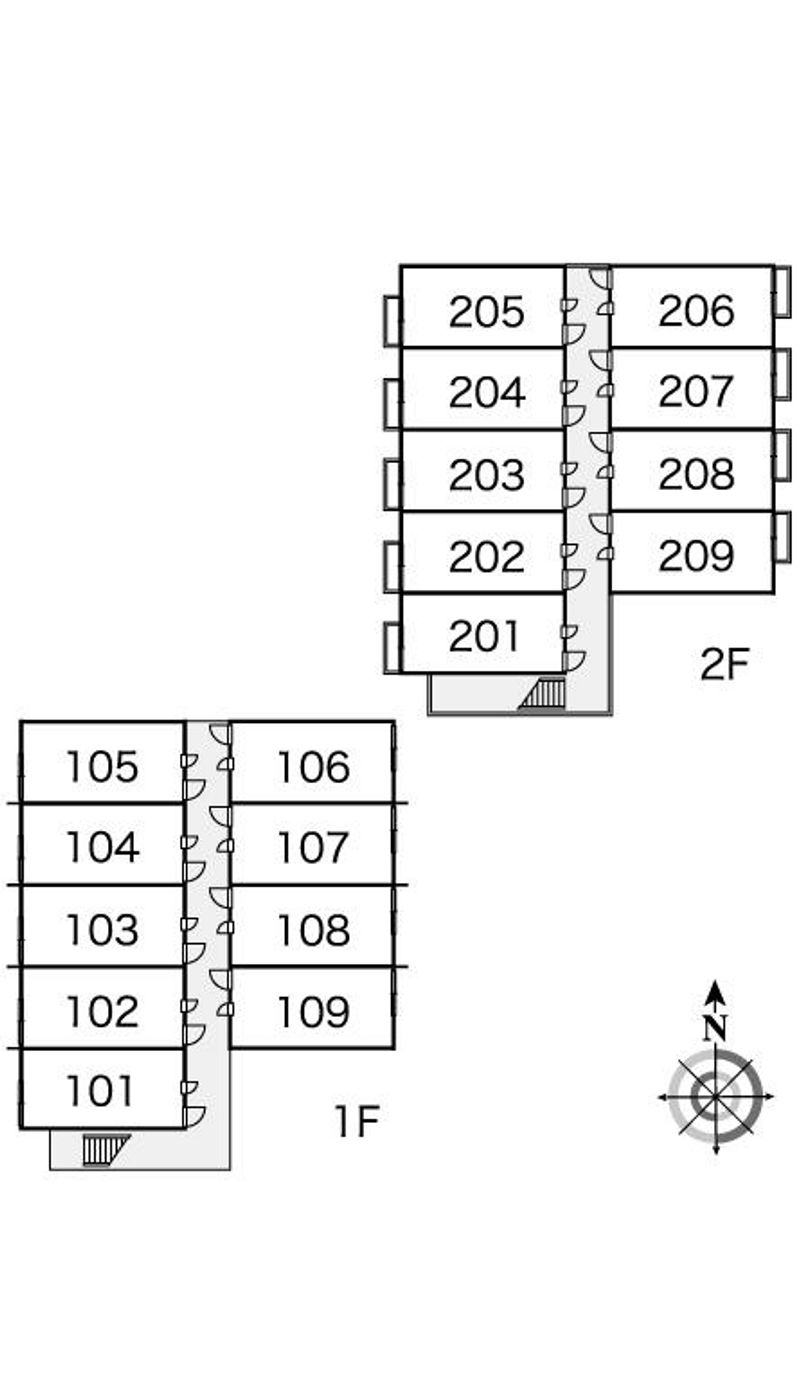 レオパレスサンフラワー 間取り配置図