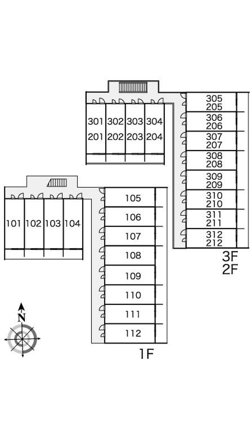 レオパレスアドミラブール 間取配置図